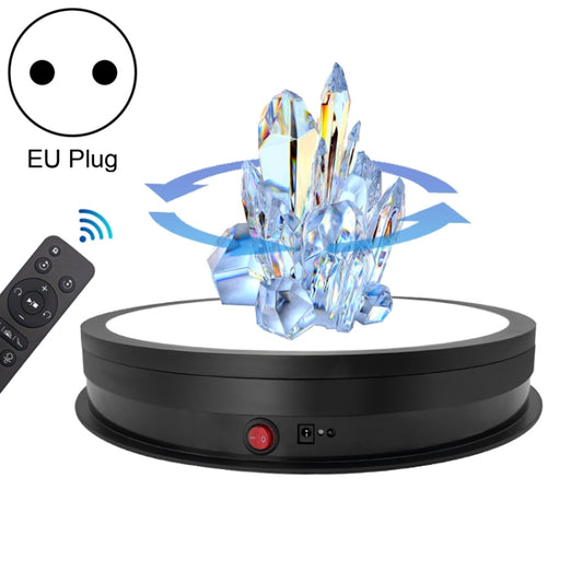 42cm LED Light Electric Rotating Display Stand Turntable, Power Plug:EU Plug(Black) -  by PMC Jewellery | Online Shopping South Africa | PMC Jewellery | Buy Now Pay Later Mobicred