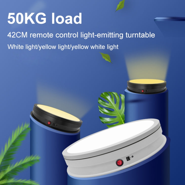 42cm LED Light Electric Rotating Display Stand Turntable, Power Plug:EU Plug(Black) -  by PMC TechLife | Online Shopping South Africa | PMC TechLife | Buy Now Pay Later Mobicred