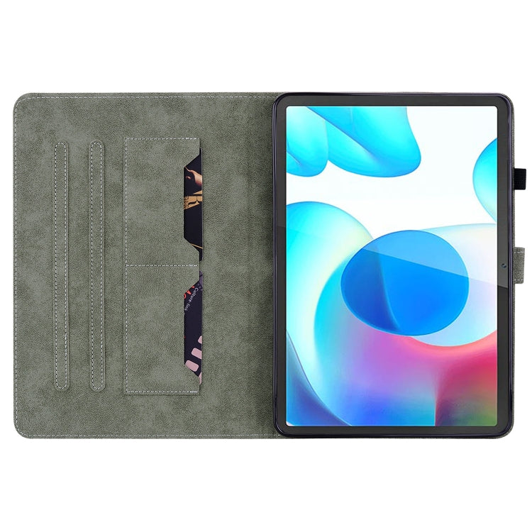 For Realme Pad 10.4 Tiger Pattern PU Tablet Case(Black) - Realme by PMC TechLife | Online Shopping South Africa | PMC TechLife | Buy Now Pay Later Mobicred