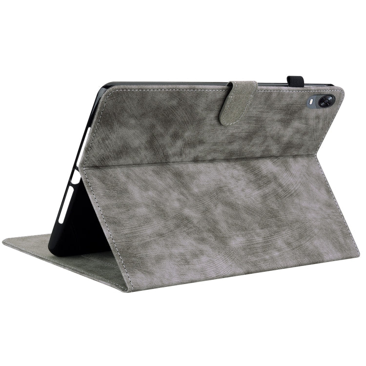 For OPPO Pad 11 Tiger Pattern PU Tablet Case(Grey) - OPPO by PMC TechLife | Online Shopping South Africa | PMC TechLife | Buy Now Pay Later Mobicred