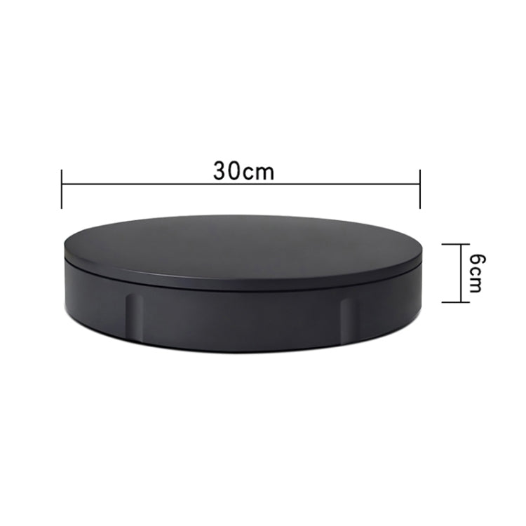 30cm Charging Rotating Display Stand Video Shooting Turntable, Load: 50kg, Power Plug:UK Plug(Black) - free shipping - PMC TechLife - Order now!