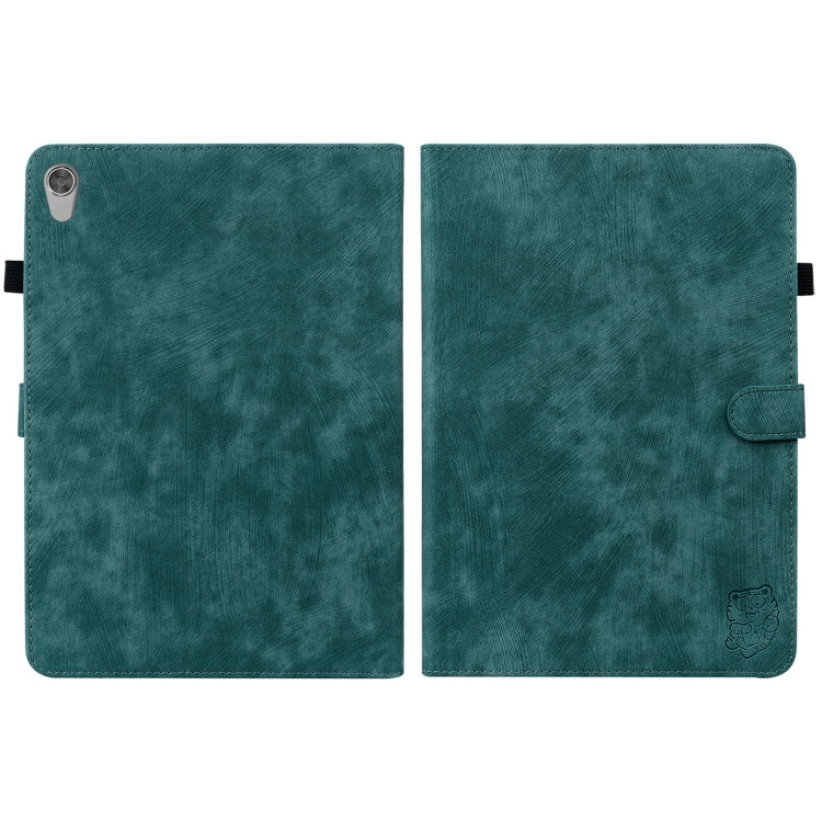 For Lenovo Tab M10 HD Gen 2 Tiger Pattern PU Tablet Case(Dark Green) - Lenovo by PMC TechLife | Online Shopping South Africa | PMC TechLife | Buy Now Pay Later Mobicred