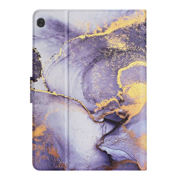 For Lenovo Tab M10 X605F X505 Marble Pattern Smart Leather Tablet Case(Purple) - Lenovo by PMC TechLife | Online Shopping South Africa | PMC TechLife | Buy Now Pay Later Mobicred