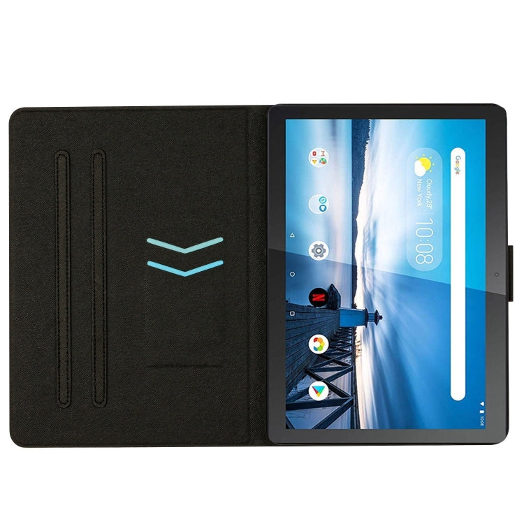 For Lenovo Tab M10 X605F X505 Marble Pattern Smart Leather Tablet Case(Pink Blue) - Lenovo by PMC TechLife | Online Shopping South Africa | PMC TechLife | Buy Now Pay Later Mobicred