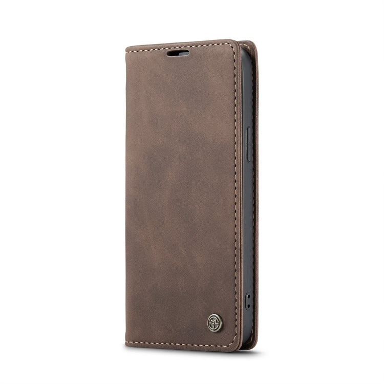 For iPhone 14 Pro CaseMe-013 Multifunctional Retro Frosted Leather Phone Case(Coffee) - iPhone 14 Pro Cases by CaseMe | Online Shopping South Africa | PMC Jewellery | Buy Now Pay Later Mobicred