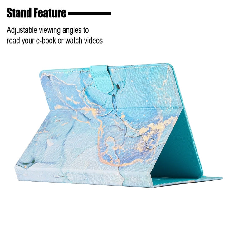 For 10 inch Tablet Marble Pattern Leather Tablet Case(Blue) - Others by PMC TechLife | Online Shopping South Africa | PMC TechLife | Buy Now Pay Later Mobicred