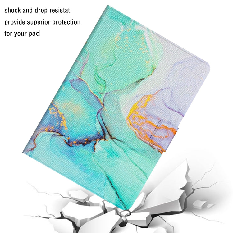 For Huawei MatePad T10s Marble Pattern Leather Tablet Case(Green) - Huawei by PMC TechLife | Online Shopping South Africa | PMC TechLife | Buy Now Pay Later Mobicred