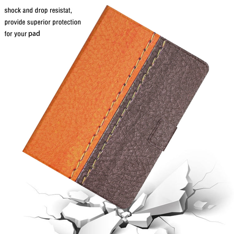 For Amazon Kindle Fire HD 10 2015 Stitching Solid Color Smart Leather Tablet Case(Orange) - Lenovo by PMC TechLife | Online Shopping South Africa | PMC TechLife | Buy Now Pay Later Mobicred
