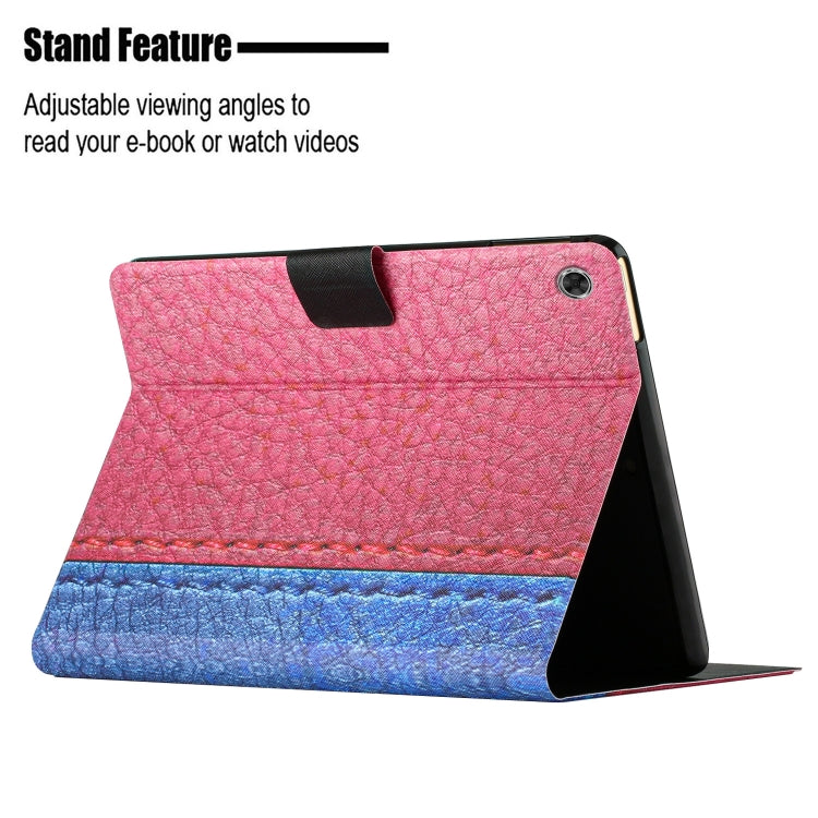 For Lenovo Tab M10 Plus Stitching Solid Color Smart Leather Tablet Case(Rose Red) - Lenovo by PMC TechLife | Online Shopping South Africa | PMC TechLife | Buy Now Pay Later Mobicred
