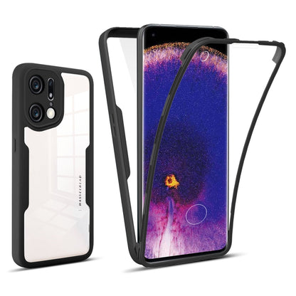 For OPPO Find X5 Pro 360 Degrees Full Coverage Phone Case(Black) - OPPO Cases by PMC Jewellery | Online Shopping South Africa | PMC Jewellery