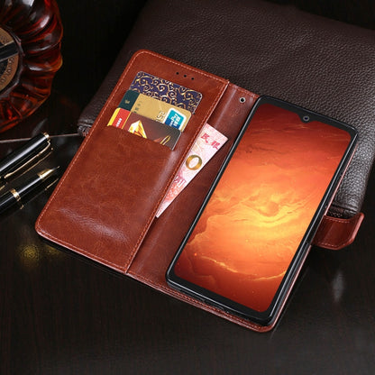 For Blackview BV9800 Pro idewei Crazy Horse Texture Horizontal Flip Leather Case with Holder & Card Slots & Wallet(Rose Red) - More Brand by idewei | Online Shopping South Africa | PMC Jewellery | Buy Now Pay Later Mobicred
