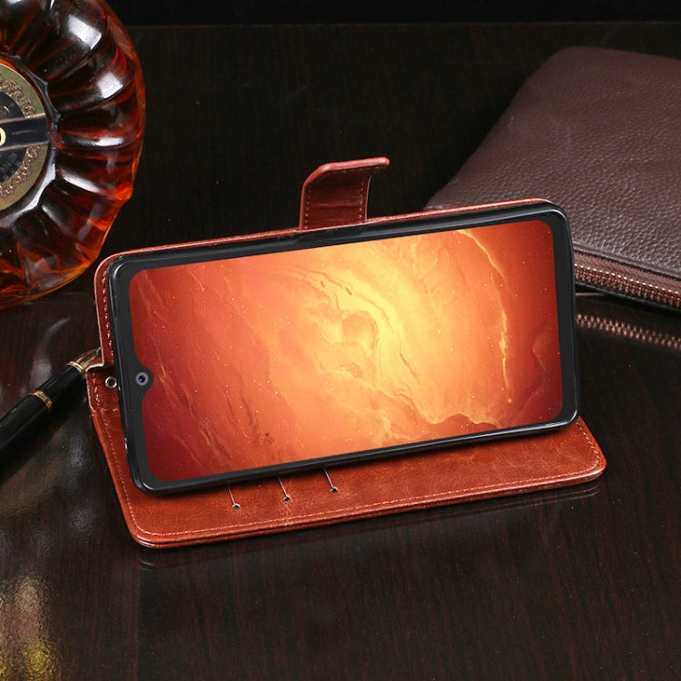 For Blackview BV9800 Pro idewei Crazy Horse Texture Horizontal Flip Leather Case with Holder & Card Slots & Wallet(White) - More Brand by idewei | Online Shopping South Africa | PMC TechLife | Buy Now Pay Later Mobicred