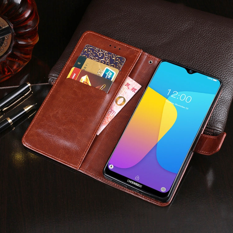 For Doogee X90 idewei Crazy Horse Texture Horizontal Flip Leather Case with Holder & Card Slots & Wallet(Brown) - More Brand by idewei | Online Shopping South Africa | PMC TechLife | Buy Now Pay Later Mobicred