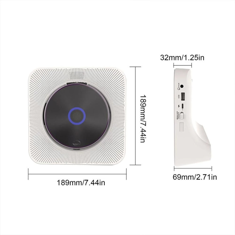 Kecag KC-806 2A Retro Bluetooth Music Disc Album CD Player, Specification:Rechargeable Version(Black) - free shipping - PMC Jewellery - Order now!