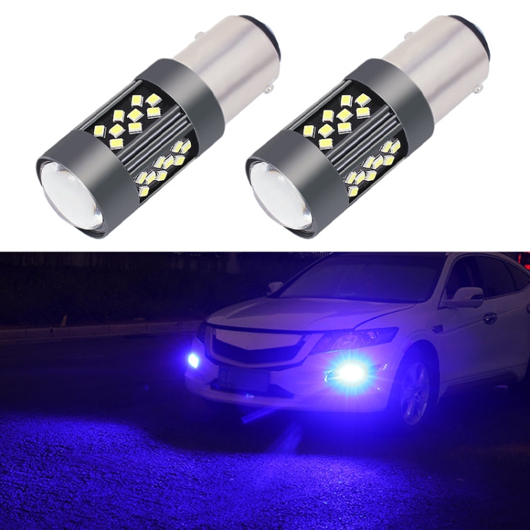 1 Pair 1157 12V 7W Continuous Car LED Fog Light(Blue Light) - Fog / Driving Lights by PMC Jewellery | Online Shopping South Africa | PMC Jewellery | Buy Now Pay Later Mobicred