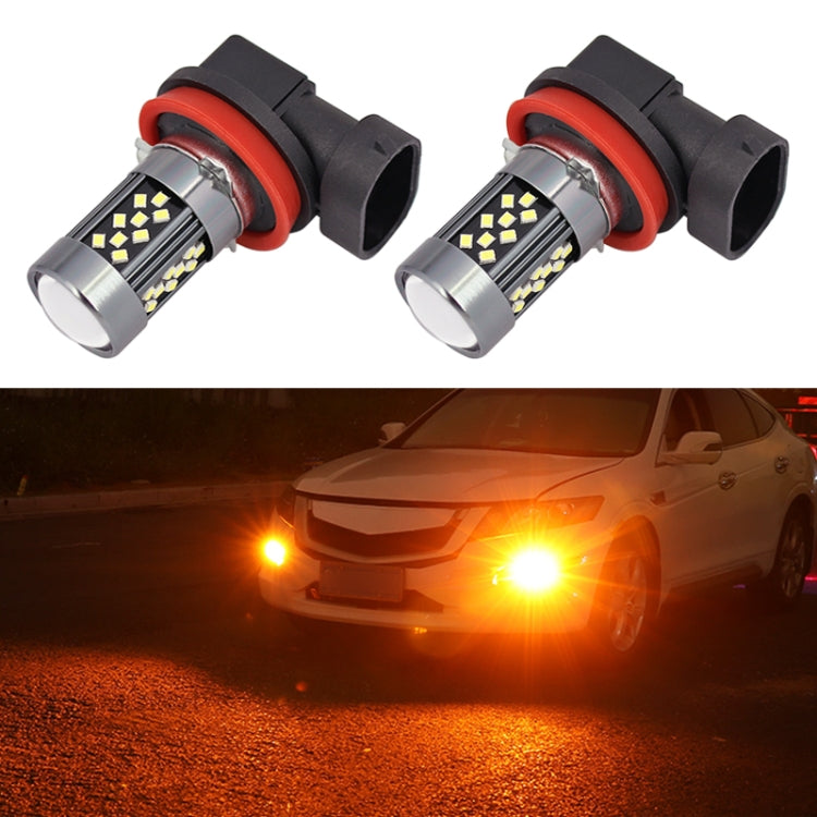 1 Pair H11 12V 7W Continuous Car LED Fog Light(Orange Light) - Fog / Driving Lights by PMC TechLife | Online Shopping South Africa | PMC TechLife | Buy Now Pay Later Mobicred