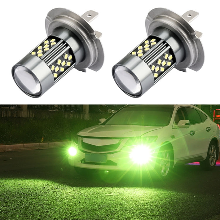 1 Pair H7 12V 7W Strobe Car LED Fog Light(Lime Light) - Fog / Driving Lights by PMC Jewellery | Online Shopping South Africa | PMC Jewellery | Buy Now Pay Later Mobicred