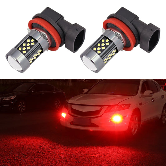 1 Pair H11 12V 7W Strobe Car LED Fog Light(Red Light) - Fog / Driving Lights by PMC Jewellery | Online Shopping South Africa | PMC Jewellery | Buy Now Pay Later Mobicred