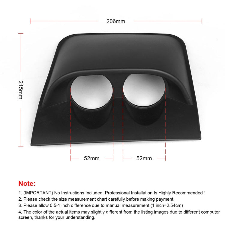 Car 52mm 2 Holes Dash Gauge Meter Pod Mount Holder, Style:Carbon Fiber - Decoration Rings by PMC TechLife | Online Shopping South Africa | PMC TechLife | Buy Now Pay Later Mobicred