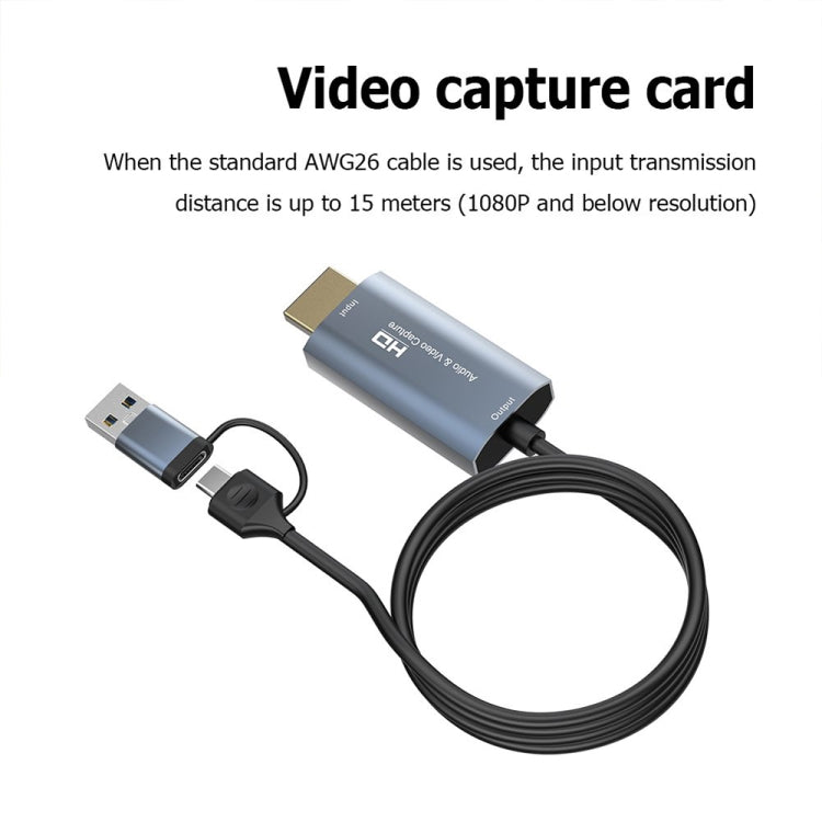 Z36 HDMI/M Male to USB-Type C/M Male HD Video Capture Card, Length: 2m - Video Capture Solutions by PMC Jewellery | Online Shopping South Africa | PMC Jewellery | Buy Now Pay Later Mobicred