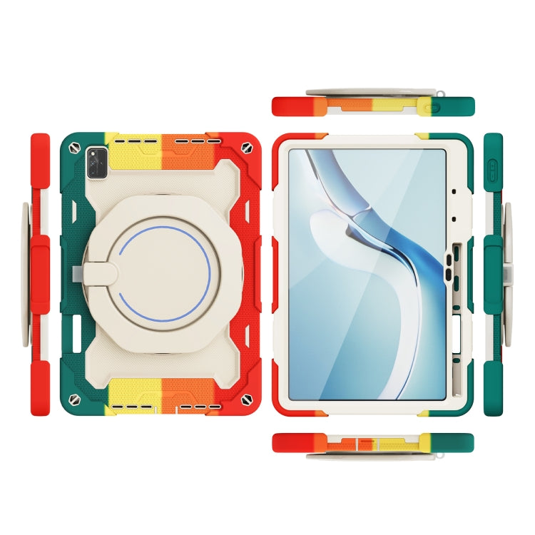 For Huawei MatePad Pro 12.6 2021 Armor Contrast Color Silicone + PC Tablet Case(Colorful Red) - Huawei by PMC TechLife | Online Shopping South Africa | PMC TechLife | Buy Now Pay Later Mobicred