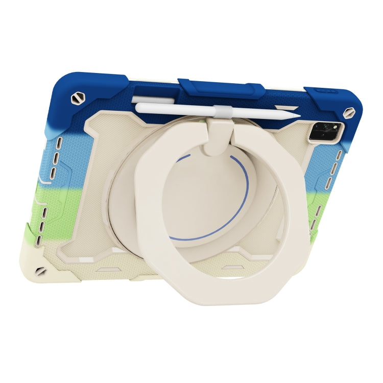 For Huawei MatePad Pro 12.6 2021 Armor Contrast Color Silicone + PC Tablet Case(Colorful Blue) - free shipping - PMC TechLife - Order now!
