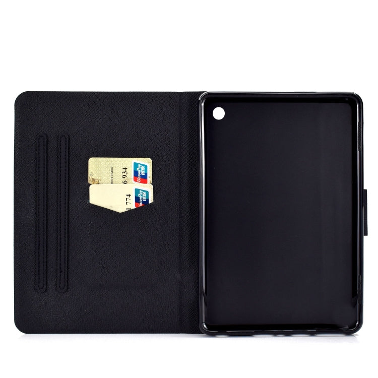 For Amazon Kindle Fire 7 2022 Electric Horizontal Flat Painted Leather Tablet Case(Purple Fawn) - Amazon by PMC TechLife | Online Shopping South Africa | PMC TechLife | Buy Now Pay Later Mobicred