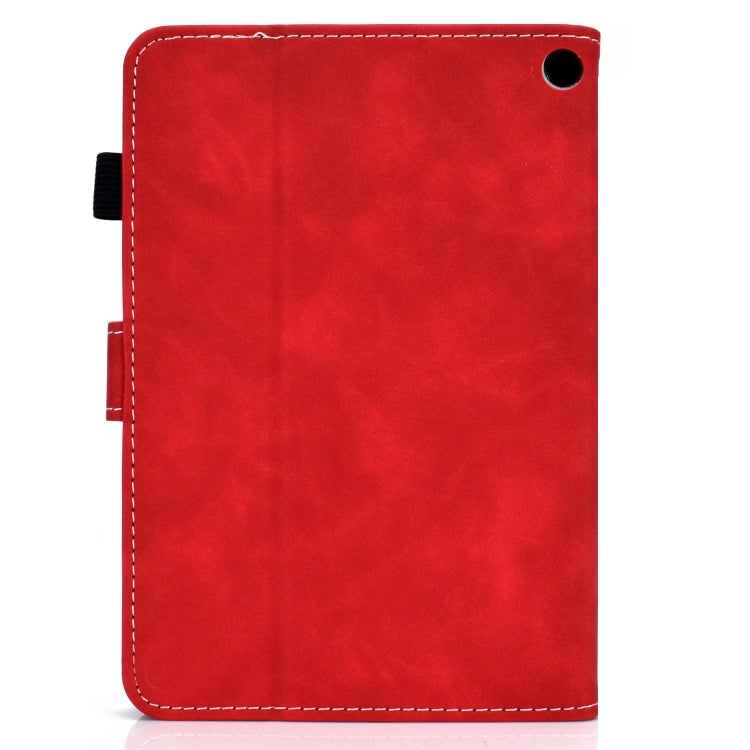 For Amazon Kindle Fire 7 2022 Cowhide Texture Smart Leather Tablet Case(Red) - Amazon by PMC TechLife | Online Shopping South Africa | PMC TechLife | Buy Now Pay Later Mobicred