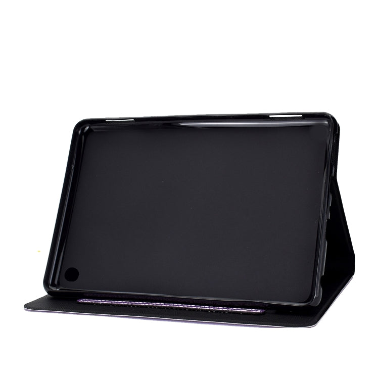 For Amazon Kindle Fire 7 2022 Varnish Glitter Powder Smart Leather Tablet Case(Purple) - Amazon by PMC TechLife | Online Shopping South Africa | PMC TechLife | Buy Now Pay Later Mobicred