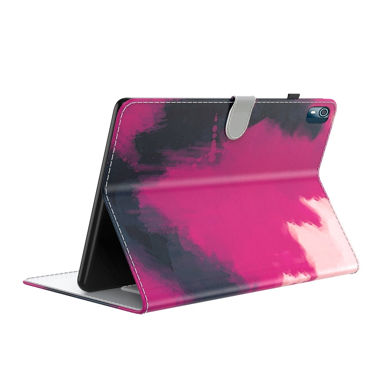 For Nokia T10 Watercolor Pattern Flip Leather Tablet Case(Berry Color) - Nokia by PMC TechLife | Online Shopping South Africa | PMC TechLife | Buy Now Pay Later Mobicred