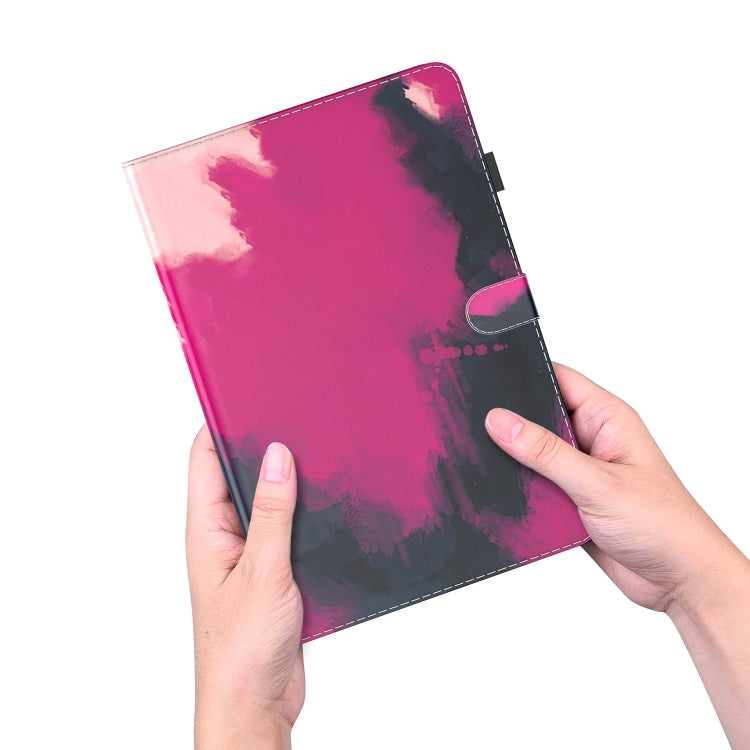 For Nokia T10 Watercolor Pattern Flip Leather Tablet Case(Berry Color) - Nokia by PMC TechLife | Online Shopping South Africa | PMC TechLife | Buy Now Pay Later Mobicred