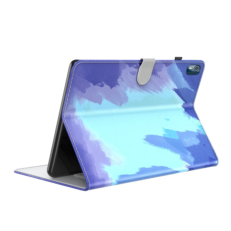 For Nokia T10 Watercolor Pattern Flip Leather Tablet Case(Winter Snow) - Nokia by PMC TechLife | Online Shopping South Africa | PMC TechLife | Buy Now Pay Later Mobicred