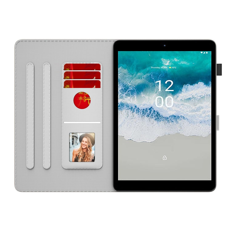 For Nokia T10 Watercolor Pattern Flip Leather Tablet Case(Winter Snow) - Nokia by PMC TechLife | Online Shopping South Africa | PMC TechLife | Buy Now Pay Later Mobicred