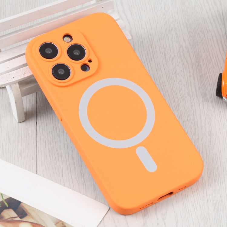 For iPhone 14 Pro Liquid Silicone Magsafe Phone Case (Yellow) - iPhone 14 Pro Cases by PMC TechLife | Online Shopping South Africa | PMC TechLife