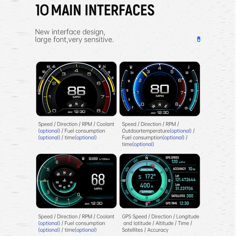 A700 Car 3.5 inch OBDII + MEMS + GPS Head-Up Display System - Head Up Display System by PMC TechLife | Online Shopping South Africa | PMC TechLife | Buy Now Pay Later Mobicred