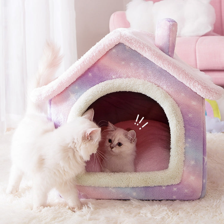 House Type Universal Removable and Washable Pet Dog Cat Bed Pet Supplies, Size:S(Brown Igloo) - Beds by PMC TechLife | Online Shopping South Africa | PMC TechLife | Buy Now Pay Later Mobicred