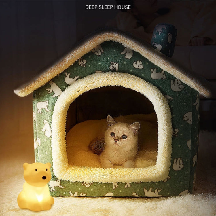 House Type Universal Removable and Washable Pet Dog Cat Bed Pet Supplies, Size:M(Grey Igloo) - Beds by PMC TechLife | Online Shopping South Africa | PMC TechLife | Buy Now Pay Later Mobicred
