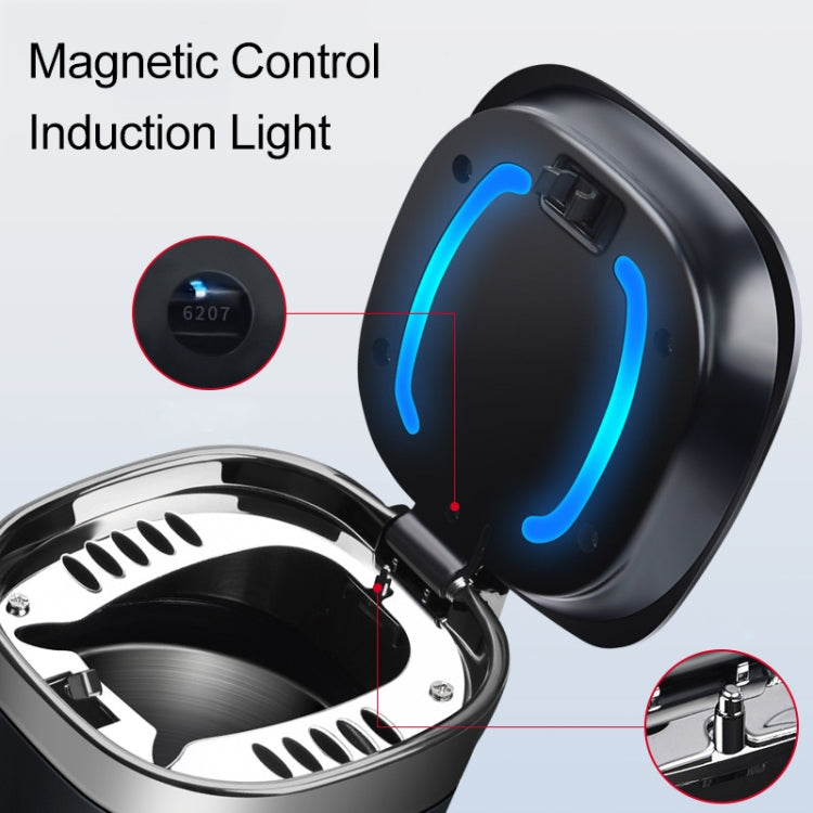 Car Portable Metal Ashtray Built-in LED(Black) - Ashtrays by PMC Jewellery | Online Shopping South Africa | PMC Jewellery | Buy Now Pay Later Mobicred
