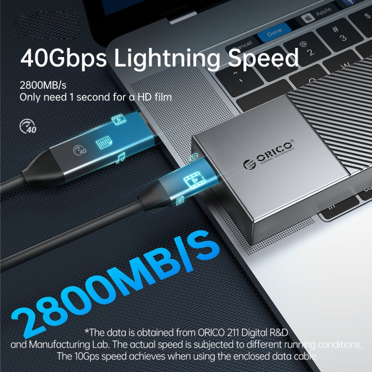 ORICO 40Gbps USB4.0 Type-C M.2 NVMe SSD Enclosure(Gold) - HDD Enclosure by ORICO | Online Shopping South Africa | PMC TechLife | Buy Now Pay Later Mobicred