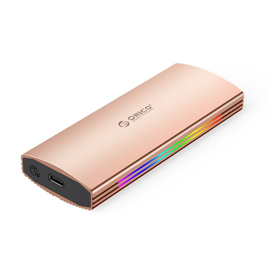 ORICO M2R2-G2-RG 10Gbps Multi-Color Glowing RGB Gaming Style M.2 NVMe SSD Enclosure(Gold) - HDD Enclosure by ORICO | Online Shopping South Africa | PMC Jewellery | Buy Now Pay Later Mobicred