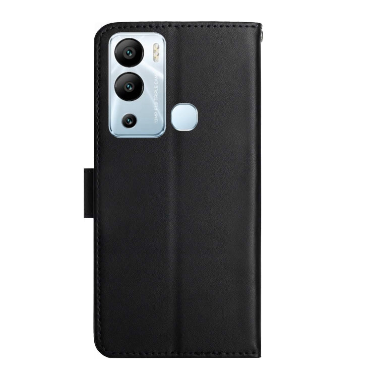 For Infinix Hot 12i Genuine Leather Fingerprint-proof Horizontal Flip Phone Case(Black) - Infinix Cases by PMC TechLife | Online Shopping South Africa | PMC TechLife | Buy Now Pay Later Mobicred