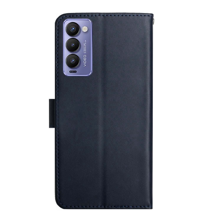 For Tecno Camon 18P Genuine Leather Fingerprint-proof Horizontal Flip Phone Case(Blue) - Tecno Cases by PMC TechLife | Online Shopping South Africa | PMC TechLife | Buy Now Pay Later Mobicred