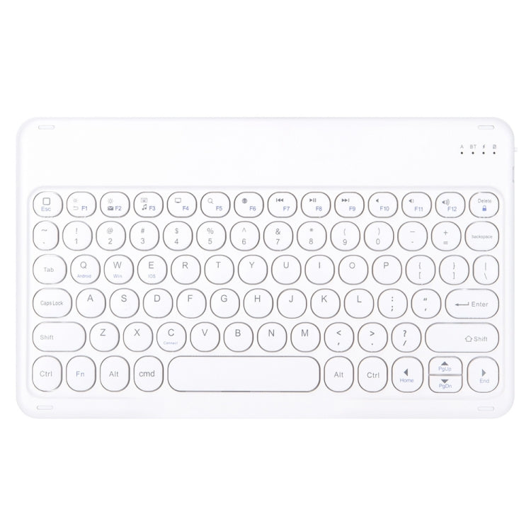 Round Cap Bluetooth Keyboard Leather Case with Pen Slot, without Touchpad For Samsung Galaxy Tab S7(Dark Blue+White Keyboard) - Samsung Keyboard by PMC TechLife | Online Shopping South Africa | PMC TechLife