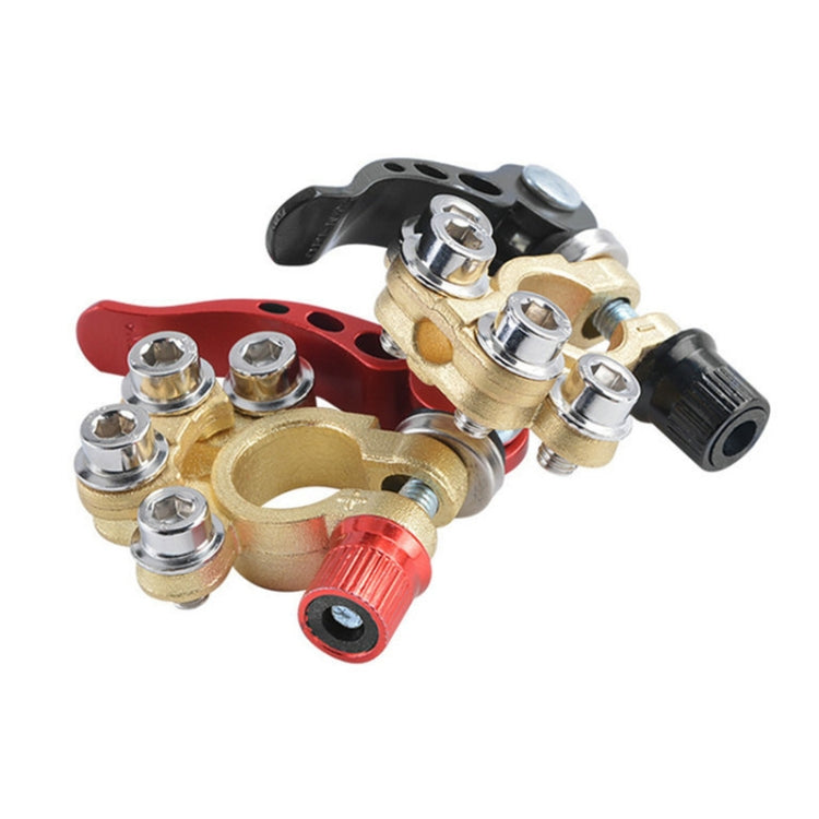 1 Pair Car Battery Terminals Quick Disconnect Cables Connectors, with L Wrench + 40A Terminal + Insulation Pad - Booster Cable & Clip by PMC TechLife | Online Shopping South Africa | PMC TechLife | Buy Now Pay Later Mobicred