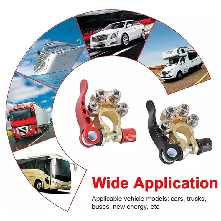 1 Pair Car Battery Terminals Quick Disconnect Cables Connectors, with L Wrench + Terminal - Booster Cable & Clip by PMC TechLife | Online Shopping South Africa | PMC TechLife | Buy Now Pay Later Mobicred