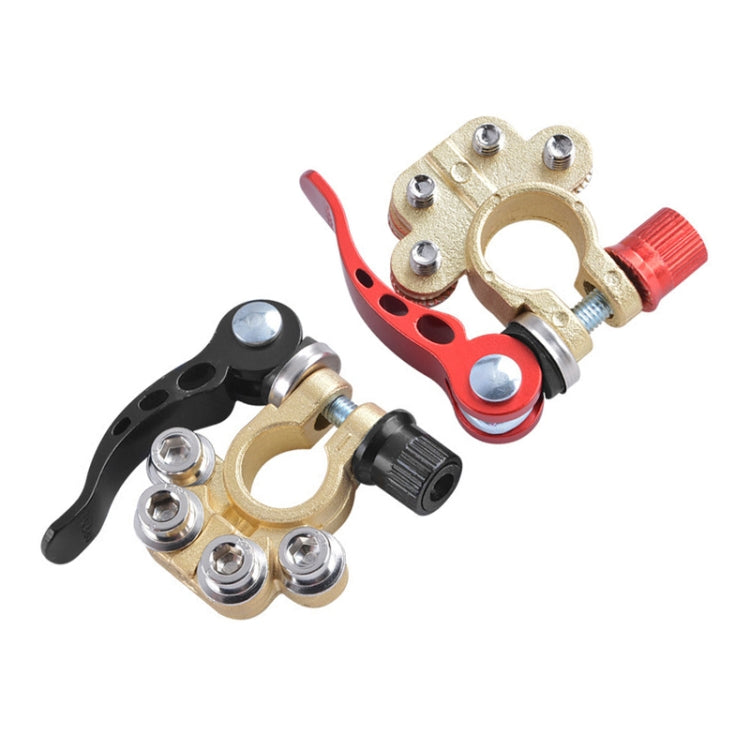 1 Pair Car Battery Terminals Quick Disconnect Cables Connectors, with L Wrench + Insulation Pad - Booster Cable & Clip by PMC TechLife | Online Shopping South Africa | PMC TechLife | Buy Now Pay Later Mobicred