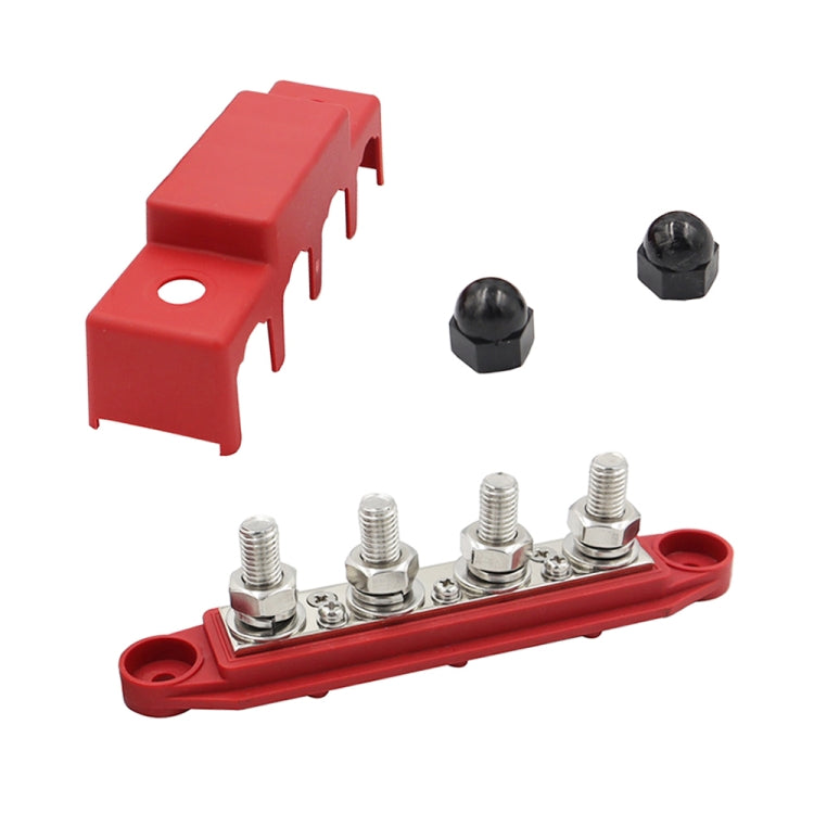 Black M8 Stud RV Ship High Current Power Distribution Terminal Block with Accessories - Fuse by PMC TechLife | Online Shopping South Africa | PMC TechLife | Buy Now Pay Later Mobicred