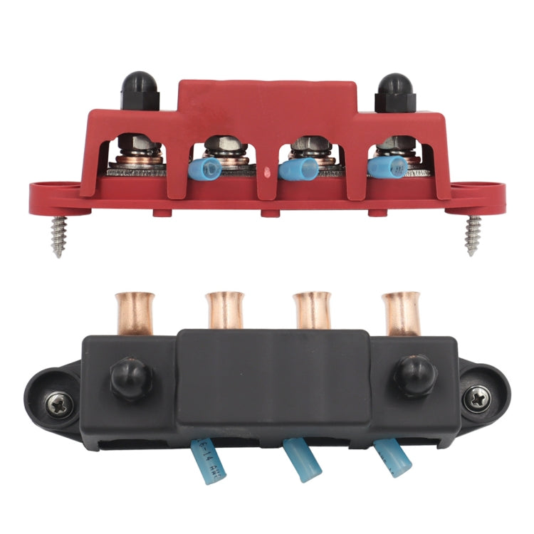 Red M10 Stud RV Ship High Current Power Distribution Terminal Block with Accessories - free shipping - PMC TechLife - Order now!