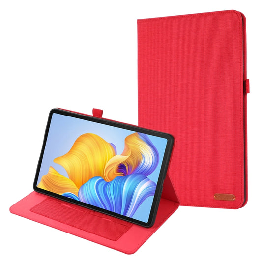 For Honor Pad 8 Fabric PU + TPU Flip Tablet Leather Case(Red) - Honor by PMC Jewellery | Online Shopping South Africa | PMC Jewellery | Buy Now Pay Later Mobicred