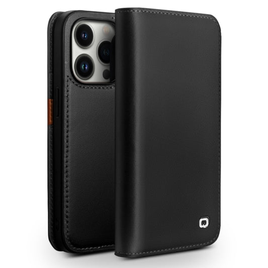 For iPhone 14 Pro QIALINO Business Horizontal Flip PU Phone Case(Black) - iPhone 14 Pro Cases by QIALINO | Online Shopping South Africa | PMC Jewellery